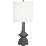 Robert Abbey Matte Ash Jasmine Table Lamp MATTE ASH GLAZED CERAMIC Oyster Linen Shade