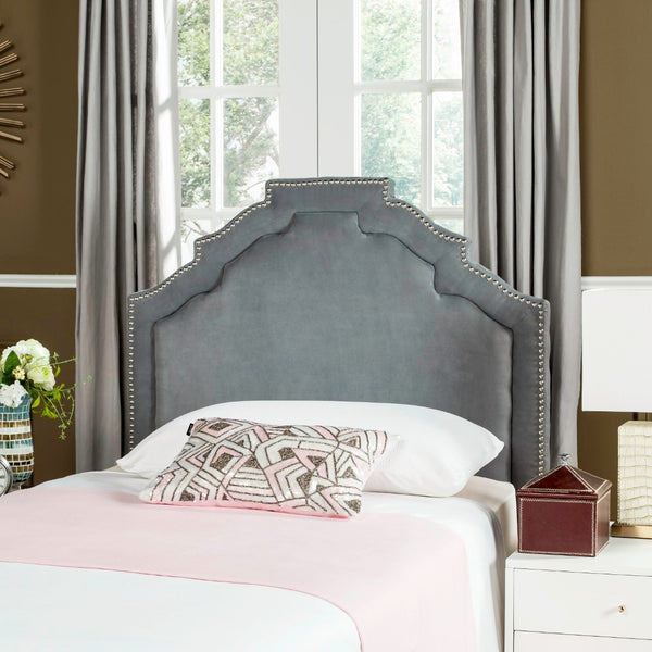 Safavieh Alexia Full Headboard In Luxurious Velvet - Elevate Your Bedroom Decor With Timeless Elegance Grey Plywood Mcr4001c-f