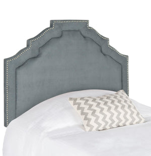Safavieh Alexia Full Headboard In Luxurious Velvet - Elevate Your Bedroom Decor With Timeless Elegance Grey Plywood Mcr4001c-f