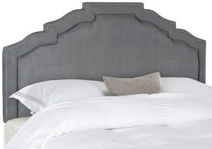 Safavieh Alexia Full Headboard In Luxurious Velvet - Elevate Your Bedroom Decor With Timeless Elegance Grey Plywood Mcr4001c-f