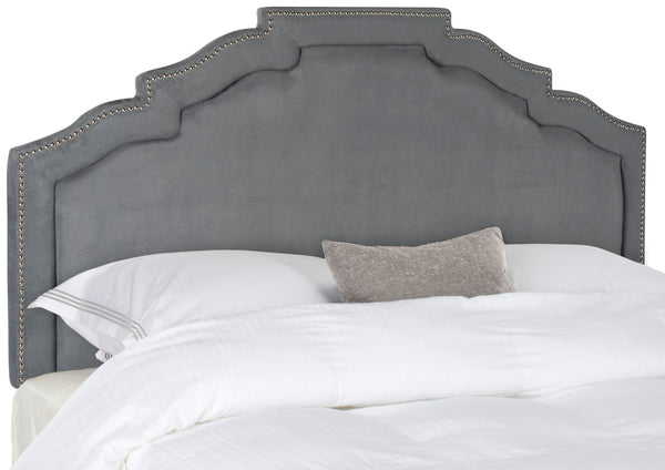 Safavieh Alexia Full Headboard In Luxurious Velvet - Elevate Your Bedroom Decor With Timeless Elegance Grey Plywood Mcr4001c-f