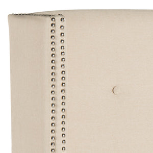 Safavieh Keegan Full Headboard - Elegant Design For A Stylish Bedroom Retreat With Timeless Appeal And Comfort Parchment Plywood,100% Linen,Iron Mcr4007n-f