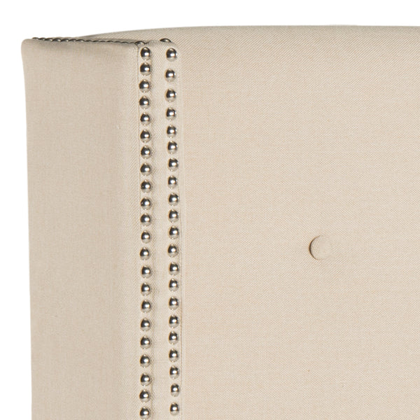 Safavieh Keegan Full Headboard - Elegant Design For A Stylish Bedroom Retreat With Timeless Appeal And Comfort Parchment Plywood,100% Linen,Iron Mcr4007n-f