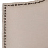 Safavieh Connie Taupe Headboard Brass Nail Head  Taupe MCR4019A