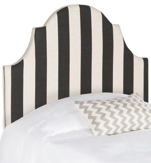 Safavieh Hallmar Black & White Stripe Headboard Black/White Stripe MCR4026K