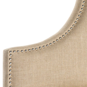 Safavieh HALLMAR King Headboard in Soft Hemp – Elegant 100% Linen Design with Clean Lines for Serene Bedrooms MCR4027A