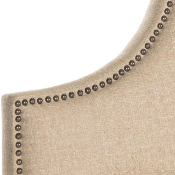 Safavieh HALLMAR King Headboard in Hemp - Elegant Linen Upholstered Design for Timeless Bedroom Serenity MCR4027B