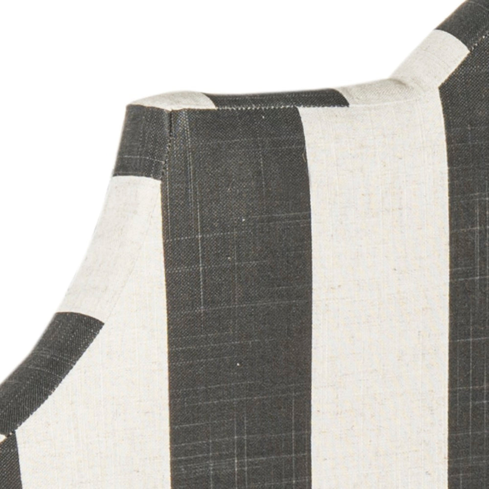 Safavieh HALLMAR King Headboard - Bold Black & White Stripes, Soft Upholstery, Perfect for Any Bedroom Style MCR4027K