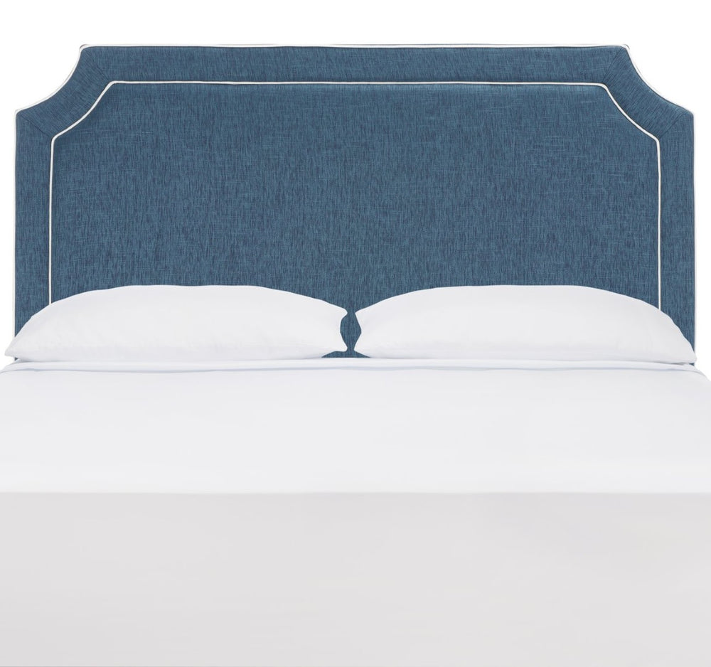 Safavieh DANE Twin Headboard in Navy & White - Stylish Upholstered Design for Modern Teen & Guest Rooms MCR4032C
