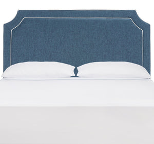 Safavieh DANE Twin Headboard in Navy & White - Stylish Upholstered Design for Modern Teen & Guest Rooms MCR4032C