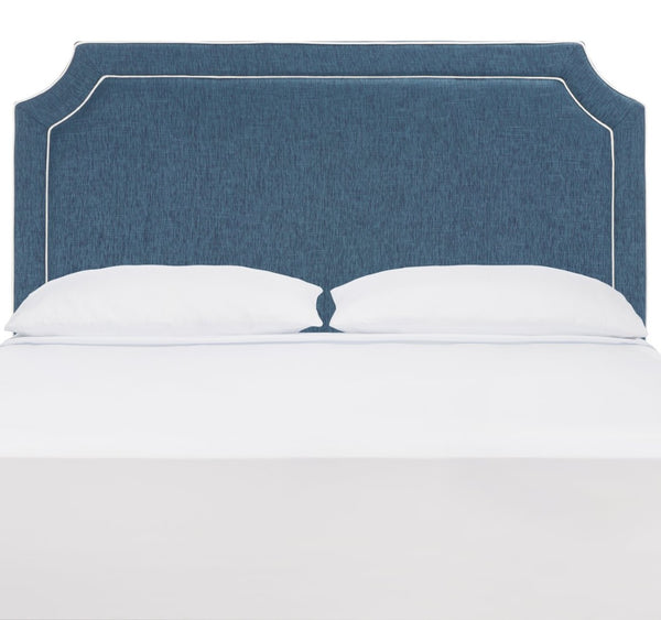 Safavieh DANE Twin Headboard in Navy & White - Stylish Upholstered Design for Modern Teen & Guest Rooms MCR4032C