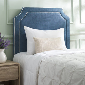 Safavieh DANE Twin Headboard in Navy & White - Stylish Upholstered Design for Modern Teen & Guest Rooms MCR4032C
