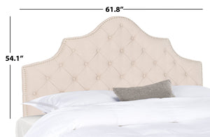 Safavieh AREBELLE Queen Headboard in Taupe - Elegant Linen Upholstered Design for Modern & Traditional Rooms MCR4036A