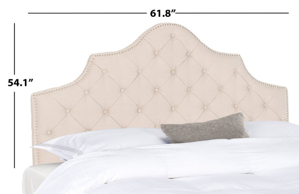 Safavieh AREBELLE Queen Headboard in Taupe - Elegant Linen Upholstered Design for Modern & Traditional Rooms MCR4036A