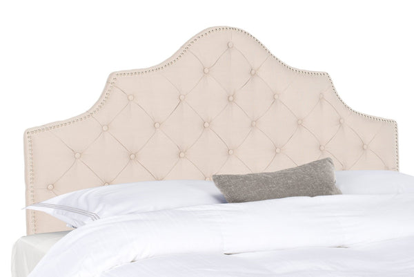 Safavieh AREBELLE Queen Headboard in Taupe - Elegant Linen Upholstered Design for Modern & Traditional Rooms MCR4036A