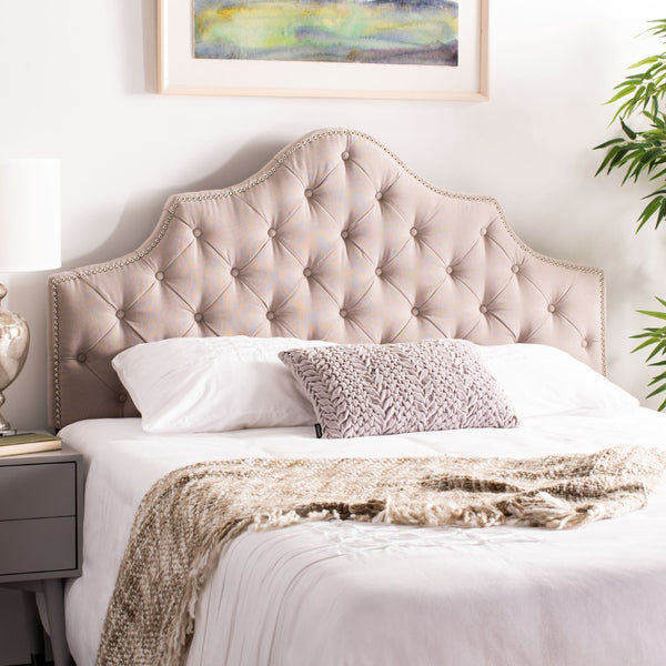 Safavieh AREBELLE Queen Headboard in Taupe - Elegant Linen Upholstered Design for Modern & Traditional Rooms MCR4036A