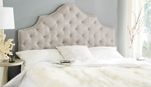 Safavieh AREBELLE Queen Headboard in Taupe - Elegant Linen Upholstered Design for Modern & Traditional Rooms MCR4036A