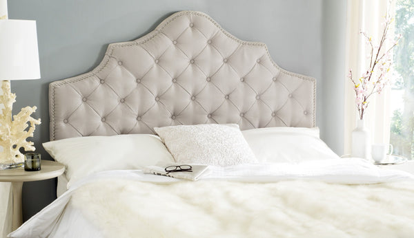 Safavieh AREBELLE Queen Headboard in Taupe - Elegant Linen Upholstered Design for Modern & Traditional Rooms MCR4036A