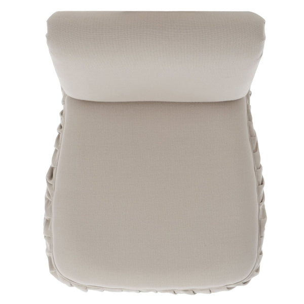 Safavieh Ivy Feminine Vanity Chair - Elegant Upholstered Seating For Dressing Areas, Bedrooms & Bathrooms Taupe MCR4200A