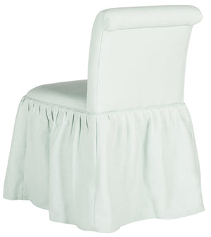 Safavieh Ivy Feminine Vanity Chair - Elegant Upholstered Seating For Dressing Areas, Bedrooms & Bathrooms Robins Egg Blue MCR4200B