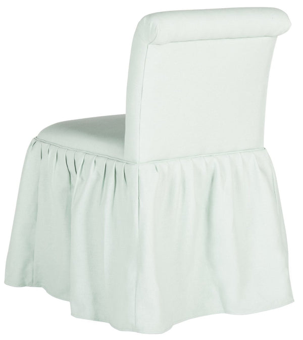 Safavieh Ivy Feminine Vanity Chair - Elegant Upholstered Seating For Dressing Areas, Bedrooms & Bathrooms Robins Egg Blue MCR4200B