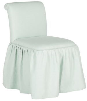 Safavieh Ivy Feminine Vanity Chair - Elegant Upholstered Seating For Dressing Areas, Bedrooms & Bathrooms Robins Egg Blue MCR4200B