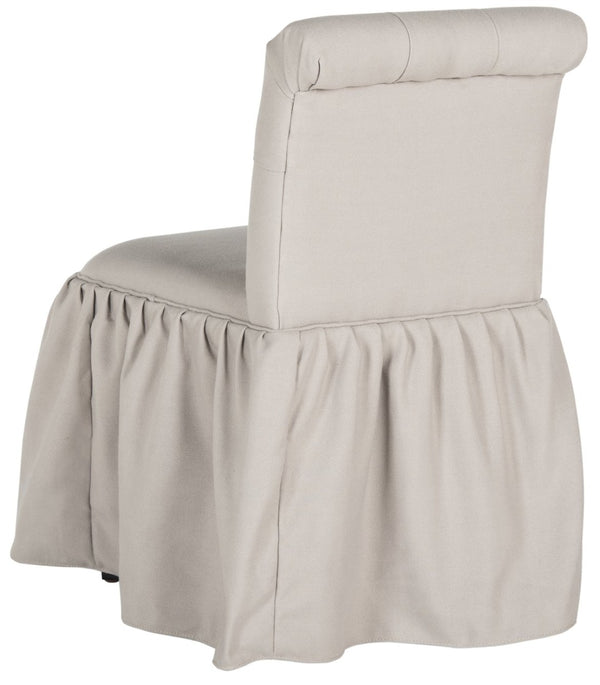 Safavieh Allie Vanity Chair - Chic Designer-Inspired Accent Chair With Classic Romance & Modern Comfort Taupe MCR4201A