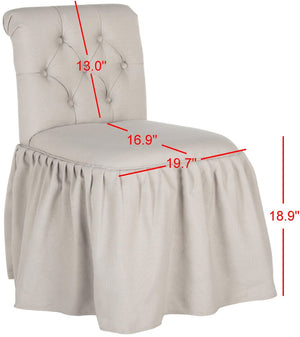 Safavieh Allie Vanity Chair - Chic Designer-Inspired Accent Chair With Classic Romance & Modern Comfort Taupe MCR4201A