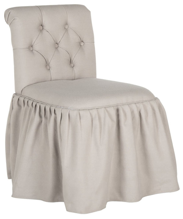 Safavieh Allie Vanity Chair - Chic Designer-Inspired Accent Chair With Classic Romance & Modern Comfort Taupe MCR4201A