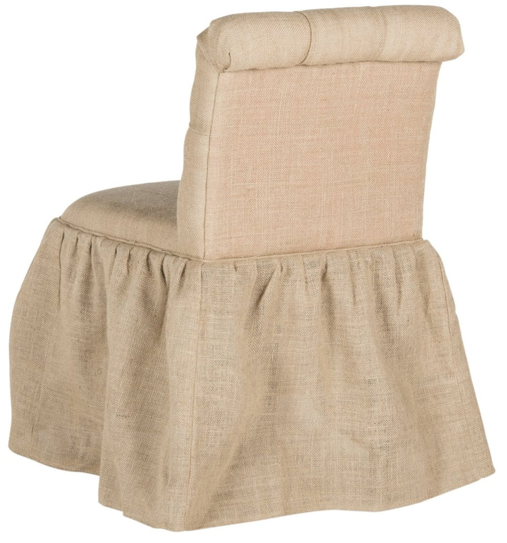 Safavieh Allie Vanity Chair - Chic Designer-Inspired Accent Chair With Classic Romance & Modern Comfort Wheat MCR4201B