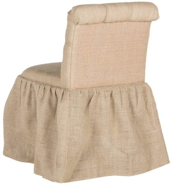 Safavieh Allie Vanity Chair - Chic Designer-Inspired Accent Chair With Classic Romance & Modern Comfort Wheat MCR4201B