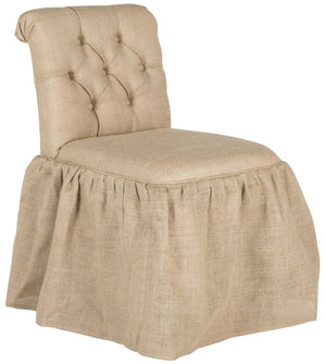 Safavieh Allie Vanity Chair - Chic Designer-Inspired Accent Chair With Classic Romance & Modern Comfort Wheat MCR4201B