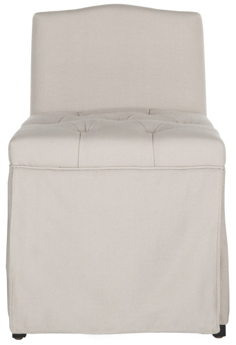 Safavieh Betsy Designer Vanity Chair - Elegant Taupe Upholstered Accent For Bedroom & Bath Comfort And Style MCR4202A