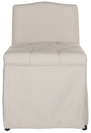 Safavieh Betsy Designer Vanity Chair - Elegant Taupe Upholstered Accent For Bedroom & Bath Comfort And Style MCR4202A