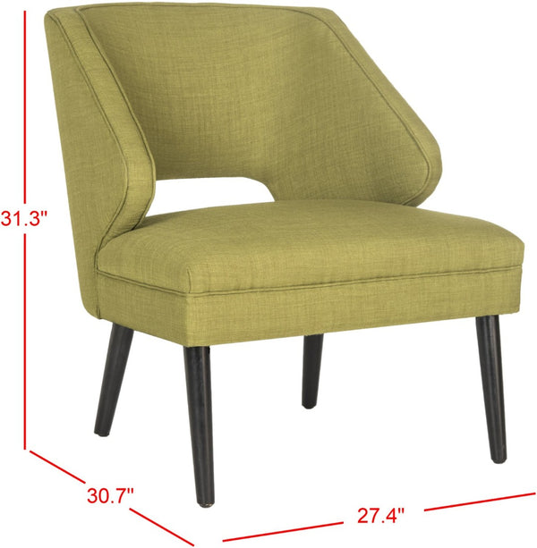 Safavieh Duffy Chair - Scandinavian-Inspired Accent With Sweet Pea Green Upholstery For Modern Comfort & Style MCR4205A