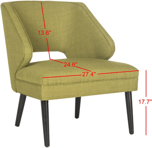 Safavieh Duffy Chair - Scandinavian-Inspired Accent With Sweet Pea Green Upholstery For Modern Comfort & Style MCR4205A