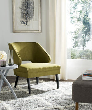 Safavieh Duffy Chair - Scandinavian-Inspired Accent With Sweet Pea Green Upholstery For Modern Comfort & Style MCR4205A