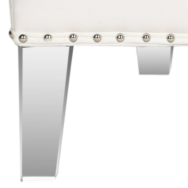 Safavieh Burbank Art Deco Club Chair In White - Elegant Cotton Upholstery & Acrylic Legs For Modern Spaces MCR4214A