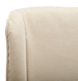 Safavieh Becall 20''H Slipcover Dining Chair - Elegant Cream Linen, Cherry Mahogany Legs For Timeless Style Creme MCR4501C