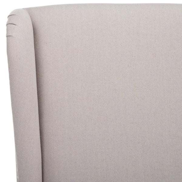 Safavieh Becall 20''H Taupe Linen Dining Chair With Silver Nailheads - Elegant Comfort For Your Space MCR4501F