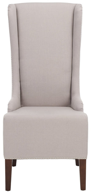 Safavieh Becall 20''H Taupe Linen Dining Chair With Silver Nailheads - Elegant Comfort For Your Space MCR4501F