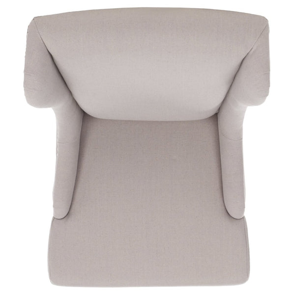 Safavieh Becall 20''H Taupe Linen Dining Chair With Silver Nailheads - Elegant Comfort For Your Space MCR4501F