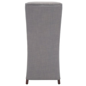 Safavieh Becall 20''H Slipcover Dining Chair - Elegant Cream Linen, Cherry Mahogany Legs For Timeless Style Arctic Grey MCR4501G