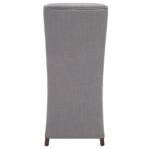 Safavieh Becall 20''H Slipcover Dining Chair - Elegant Cream Linen, Cherry Mahogany Legs For Timeless Style Arctic Grey MCR4501G