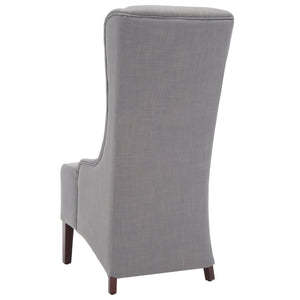 Safavieh Becall 20''H Slipcover Dining Chair - Elegant Cream Linen, Cherry Mahogany Legs For Timeless Style Arctic Grey MCR4501G