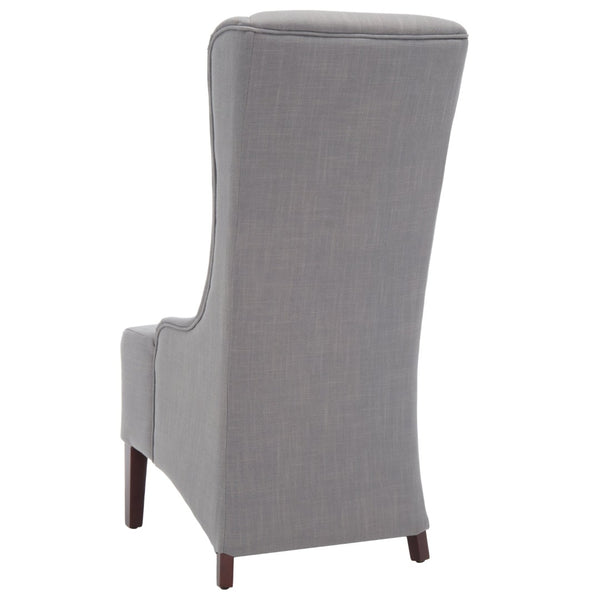 Safavieh Becall 20''H Slipcover Dining Chair - Elegant Cream Linen, Cherry Mahogany Legs For Timeless Style Arctic Grey MCR4501G