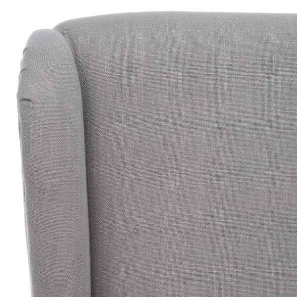 Safavieh Becall 20''H Slipcover Dining Chair - Elegant Cream Linen, Cherry Mahogany Legs For Timeless Style Arctic Grey MCR4501G