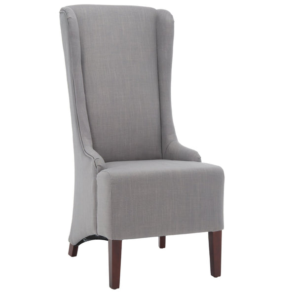 Safavieh Becall 20''H Slipcover Dining Chair - Elegant Cream Linen, Cherry Mahogany Legs For Timeless Style Arctic Grey MCR4501G