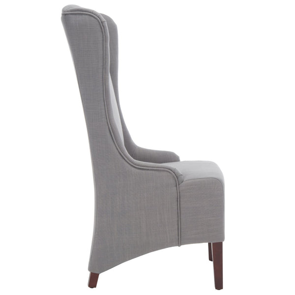 Safavieh Becall 20''H Slipcover Dining Chair - Elegant Cream Linen, Cherry Mahogany Legs For Timeless Style Arctic Grey MCR4501G