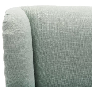 Safavieh Becall 20''H Slipcover Dining Chair - Elegant Cream Linen, Cherry Mahogany Legs For Timeless Style Seafoam Green MCR4501J